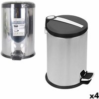 Abfalleimer confortime silber Metall 4 Stück 12 l 25 x 39 cm (25 x 25 x 39 x 39 cm) von CONFORTIME