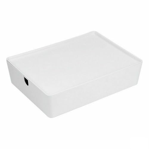CONFORTIME Stapelbare Organizer-Box mit Deckel, 35 x 26 x 8,5 cm (8 Stück) von CONFORTIME