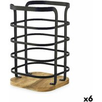 Confortime - Küchenutensil Topf Westen schwarz Metall (6 Stück) von CONFORTIME