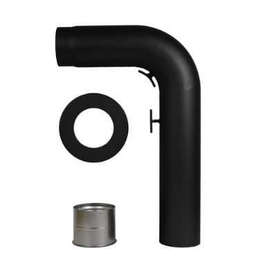 Ofenrohr Set 90° Grad gezogen mit Tür, im Durchmesser Ø 150 mm, Premium schwarz von CONFUEGO KAMINE | GRILLS | OUTDOOR-MÖBEL
