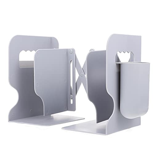 CONGARTENO Verstellbare Buchstützen aus Kunststoff Dekorative Buchhalter für Schreibtisch Erweiterbares Bücherregal und Praktisch für Zuhause Büro und Bibliothek von CONGARTENO