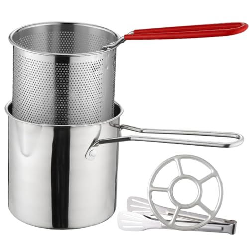 CONGARTENO 1 Satz Frittierkorb Mini Fritteuse mit Langlebigem und Robustem Design zum Frittieren von Zwiebelringen und Anderen Snacks für Vielfältige Kochanwendungen von CONGARTENO