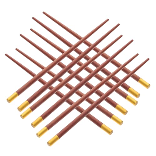 CONGARTENO 10 Paare Multifunktionale Essstäbchen aus Sandelholz Robust Wiederverwendbar für Zuhause und Ramengerichte Hochwertiges Geschirr Metall Leicht zu Reinigen CONGARTENO 10 Paare Multifunktionale Essstäbchen aus Sandelholz Robust Wiederverwendbar für Zuhause und Ramengerichte Hochwertiges Geschirr Metall Leicht zu Reinigen von CONGARTENO