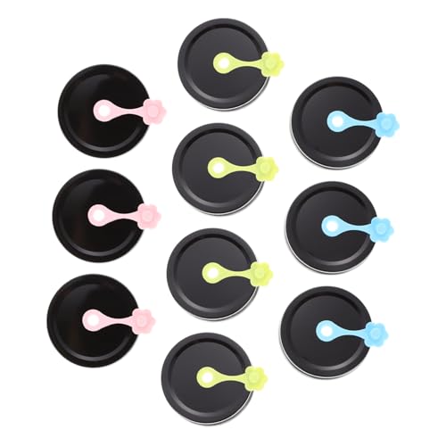 CONGARTENO 10 Sätze Mason Jar Deckel mit Strohhalmloch Auslaufsichere Vorratsdeckel für Gläser Glatte Kanten Sicherer Schutz für Trinkbecher und Aufbewahrungsgläser Wiederverwendbar von CONGARTENO