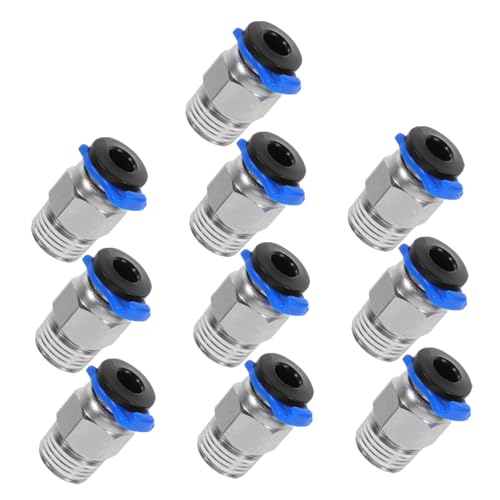 CONGARTENO 10 Sätze Teiliges Pneumatische Schnellkupplungen aus Metall Drucker und Luftschläuche Robuste Kupfer Kunststoffanschlüsse für Effiziente DIY projekte von CONGARTENO