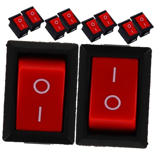 CONGARTENO 10 Stück Teiliges Boot Form Wippschalter Ausschalter mit Sicherheitsdrucktaste Polig Robustes Kunststoffgehäuse Zuverlässiger Ersatz für Elektronische Geräte Einfache Montage von CONGARTENO