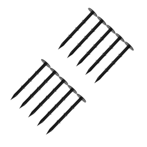 CONGARTENO 10 Stück Teiliges Kunststoff Gartenpfähle Robuste Leichte Zeltheringe für Camping Strand und Garten Rostfrei Sturmsicher zum Befestigen von Stranddecken und Netzen von CONGARTENO
