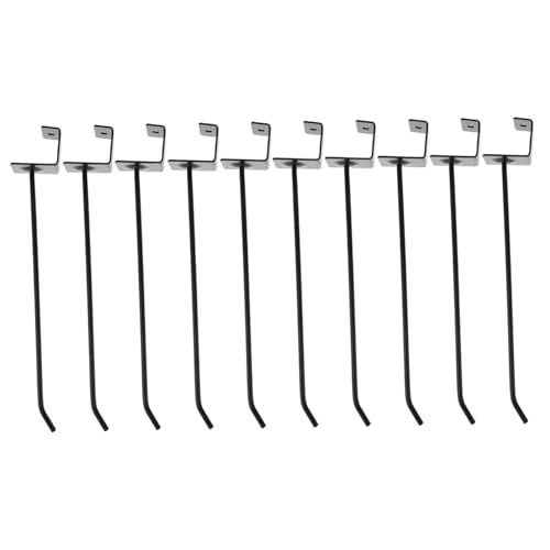 CONGARTENO 10 Stück Teiliges Metall Display Haken für Quadratische Rohrhalterung Werkzeuglos Einhängbar Schwere Ausführung Vielseitig Einsetzbar für Supermarktregale und Präsentationsständer von CONGARTENO
