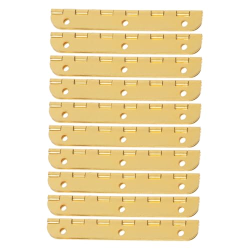 CONGARTENO 10 Stück Teiliges Mini Klavierscharnier Stabile Rundkante Öffnung Holzscharnier für Schmuck Holzkisten DIY Möbelbeschläge Schwere Belastung von CONGARTENO