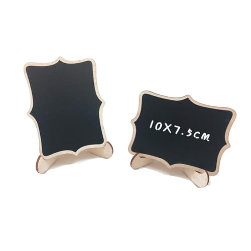 CONGARTENO 10 Stück Teiliges Mini kreidetafel Ständer Dekorative Schwarze Holztafeln mit Bordüre Umweltfreundliche Nachrichtentafeln für Hochzeit Party Buffet und Tischdekoration CONGARTENO 10 Stück Teiliges Mini kreidetafel Ständer Dekorative Schwarze Holztafeln mit Bordüre Umweltfreundliche Nachrichtentafeln für Hochzeit Party Buffet und Tischdekoration von CONGARTENO