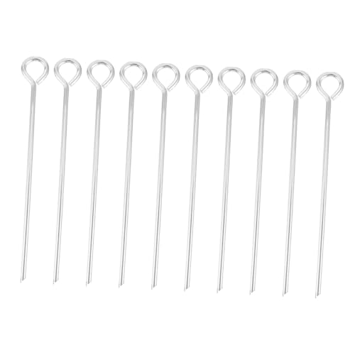 CONGARTENO 10 Stück Teiliges Runde Zeltheringe aus Verdicktem Verzinktem Stahl Windfeste Camping bodenanker mit Schlaufe Rostfrei und Robust für Zelt Pavillon Plane und Outdoor Einsatz von CONGARTENO