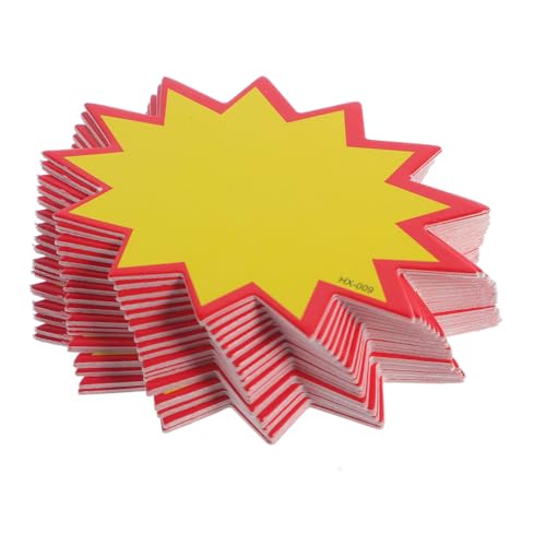 CONGARTENO 100 Stück Abwischbare Preisschilder Gelb Robuste Papier etiketten für Supermärkte Einzelhandel Vielseitige Preisauszeichnung Einfache Anwendung Attraktive Verkaufsförderung von CONGARTENO
