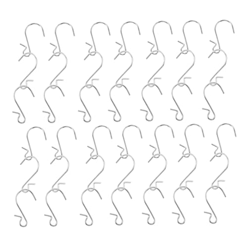 CONGARTENO 100 Stück Edelstahl S haken Rostfrei Schwere Ausführung Vielseitig für Küche Bad Kleidung Taschen Starke Tragkraft Platzsparend Installieren von CONGARTENO
