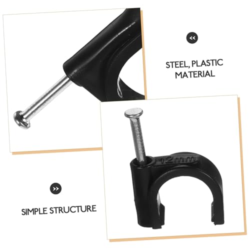 CONGARTENO 100 Stück Halbschelle Rohrschelle mit Nagel Stabile Kunststoff klemmen zur Rohrbefestigung Langlebige Rohrhalterung für Kabel und Schlauchführung Schwarz CONGARTENO 100 Stück Halbschelle Rohrschelle mit Nagel Stabile Kunststoff klemmen zur Rohrbefestigung Langlebige Rohrhalterung für Kabel und Schlauchführung Schwarz von CONGARTENO