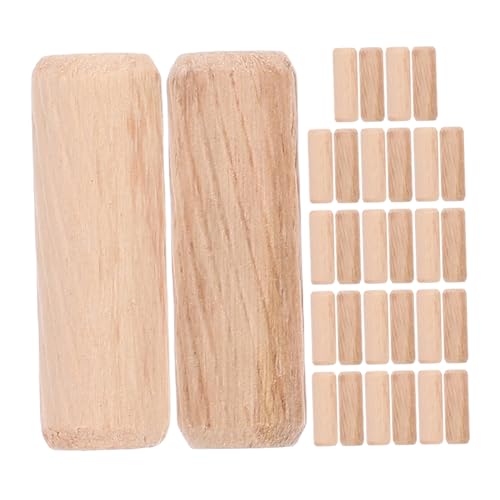 CONGARTENO 100 Stück Holzdübel Holzstifte mit Rillen Nut für Möbelbau Möbelverbindung Holzstab mit Schrägem Maserungsmuster Langlebig Vielseitig für Holzhandwerk von CONGARTENO