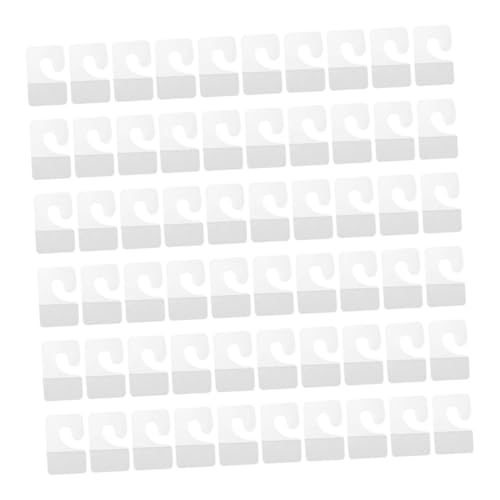 CONGARTENO 100 Stück PVC Haftstreifen Aufhängehaken Transparent Selbstklebend Hohe Tragkraft Robuste Aufhängetabs Flexibel Positionierbar Für Einzelhandel und Büro von CONGARTENO