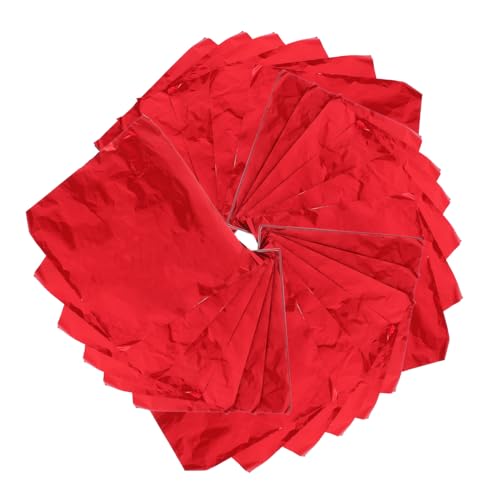 CONGARTENO 100 Stück Rote Aluminiumfolie Lebensmittelecht Langlebig Schokoladen Verpackung Candy Wrapper für Hochzeit Party Verpackung CONGARTENO 100 Stück Rote Aluminiumfolie Lebensmittelecht Langlebig Schokoladen Verpackung Candy Wrapper für Hochzeit Party Verpackung von CONGARTENO