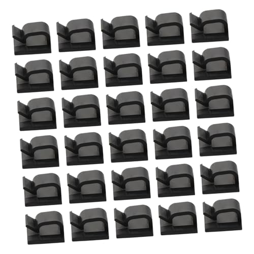 CONGARTENO 100 Stück Selbstklebende Kabelclips R Förmig Kabelhalter Kabelbefestigung für Kabelmanagement Schreibtisch und Wohnbereich Langlebig Praktisch und Einfach Anzubringen von CONGARTENO
