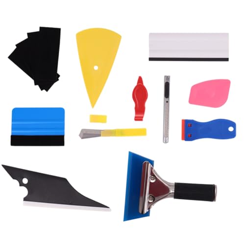 CONGARTENO 11 Stück Teiliges Auto Folierungs Werkzeug Set mit Car Tinting Squeegee Film Cutter und Vinyl Wrap Sticker Profi Kit für Fenster Tönung Lackschutzfolie Blasenfreie Folienmontage von CONGARTENO