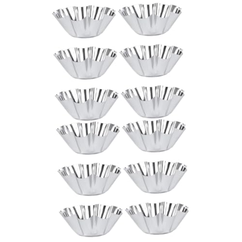 CONGARTENO 12 Stk Antihaftbeschichtete Tortenformen Kuchenform Puto Molder Brotbackofen Eierkuchen Dose Eierkuchen Rostfrei Schokoladenstückchen-brioche Ofenpfannen Muffins Backen Topf Silver CONGARTENO 12 Stk Antihaftbeschichtete Tortenformen Kuchenform Puto Molder Brotbackofen Eierkuchen Dose Eierkuchen Rostfrei Schokoladenstückchen-brioche Ofenpfannen Muffins Backen Topf Silver von CONGARTENO