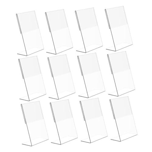 CONGARTENO 12 Stück Teiliges Acryl Bilderrahmen Transparent Form Wetterfester Tischkartenhalter für Hochzeit Werbeschilder Stabiles Display für Restaurant Büro Veranstaltungen CONGARTENO 12 Stück Teiliges Acryl Bilderrahmen Transparent Form Wetterfester Tischkartenhalter für Hochzeit Werbeschilder Stabiles Display für Restaurant Büro Veranstaltungen von CONGARTENO