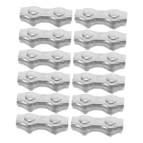 CONGARTENO 12 Stück Teiliges Drahtseil Klemmen Sichere Kabelverbinder für und Außeneinsatz Flexibel für Dekorative Anwendungen Einfach zu Bedienen und Sicher Anwendung CONGARTENO 12 Stück Teiliges Drahtseil Klemmen Sichere Kabelverbinder für und Außeneinsatz Flexibel für Dekorative Anwendungen Einfach zu Bedienen und Sicher Anwendung von CONGARTENO