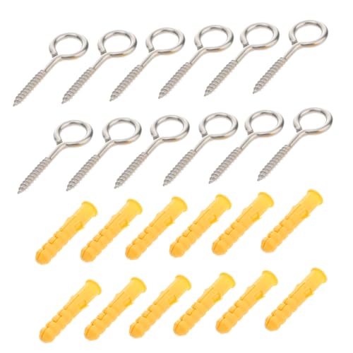 CONGARTENO 12 Stück Teiliges Edelstahl Ösenschrauben Schwerlast Haken mit Dübeln Rostfrei Korrosionsbeständig Vielseitig für Innen Außenbereich zum Aufhängen von Leuchten und Drahtkörben CONGARTENO 12 Stück Teiliges Edelstahl Ösenschrauben Schwerlast Haken mit Dübeln Rostfrei Korrosionsbeständig Vielseitig für Innen Außenbereich zum Aufhängen von Leuchten und Drahtkörben von CONGARTENO