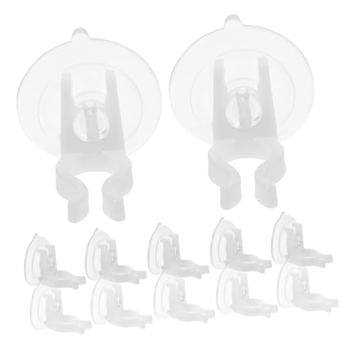 CONGARTENO 12 Stück Teiliges LED elektronischer Kerzenhalter Starkem Transparentem Saugnapf Stabile PVC klemme für Fenster Glatte Oberflächen Einfache Montage für Party Wohnraumdeko von CONGARTENO