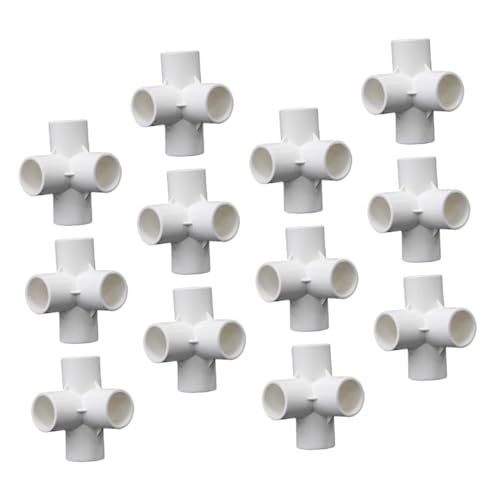 CONGARTENO 12 Stück Teiliges PVC Rohrverbinder Steckverbinder aus Robustem Kunststoff Leicht und Bruchfest Einfache Montage für Zelt und Wasserrohrsysteme Glatte Oberfläche Langlebig und CONGARTENO 12 Stück Teiliges PVC Rohrverbinder Steckverbinder aus Robustem Kunststoff Leicht und Bruchfest Einfache Montage für Zelt und Wasserrohrsysteme Glatte Oberfläche Langlebig und von CONGARTENO