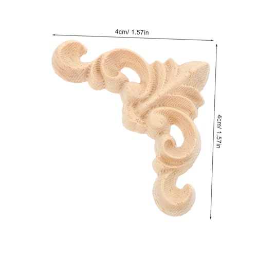CONGARTENO 12 Stück Teiliges Unbemalte Holzornamente Geschnitzte Europäische Stil Möbelapplikationen Romantische Rosen für Tür Schrank und Decken ecken Kreative Wohn Bürodekoration von CONGARTENO