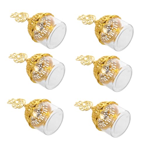 CONGARTENO 12 Stück Vintage Hochzeit Candy Box Europäischer Stil Süßigkeiten Aufbewahrungsboxen Goldene Kunststoff Party Geschenkboxen für Hochzeitsdeko Pralinen und Kekse Organizer von CONGARTENO