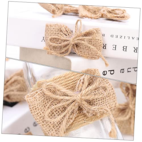CONGARTENO 15 Stück Teiliges Kleine Rustikale Jutebögen Handgefertigte Schleifen Natürliche Weihnachts und Partydekoration Vielseitig für Baum Kranz Tür Wand und Fenster Geeignet von CONGARTENO