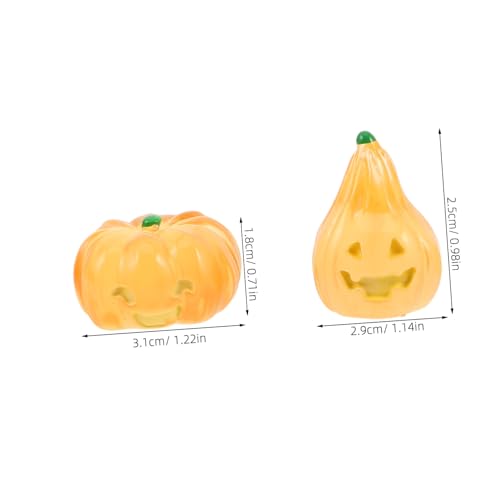 CONGARTENO 16 Stück Teiliges Leuchtender Mini-kürbisse für Halloween Mikro-landschaftsdeko Wiederverwendbare Herbstliche Tisch Fensterdeko Kompakte Vielseitige Kürbisfiguren für Garten und von CONGARTENO