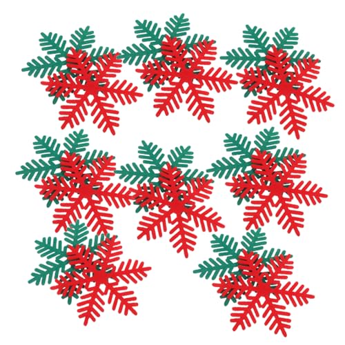 CONGARTENO 16 Stück Weihnachtsschneeflocke-Untersetzer Feiertagsschneeflake Cup Matte Wärmeisolierende Geschirrmatte Schneeflocken-Teetassenmatte Tee-Kaffeetassenmatte Vlas Vlies CONGARTENO 16 Stück Weihnachtsschneeflocke-Untersetzer Feiertagsschneeflake Cup Matte Wärmeisolierende Geschirrmatte Schneeflocken-Teetassenmatte Tee-Kaffeetassenmatte Vlas Vlies von CONGARTENO