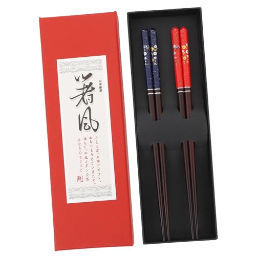 CONGARTENO 2 Paare Japanische Holzessstäbchen für Paare Bunte Geschenkidee Wiederverwendbar und Leicht für Sushi Restaurants und Zuhause CONGARTENO 2 Paare Japanische Holzessstäbchen für Paare Bunte Geschenkidee Wiederverwendbar und Leicht für Sushi Restaurants und Zuhause von CONGARTENO