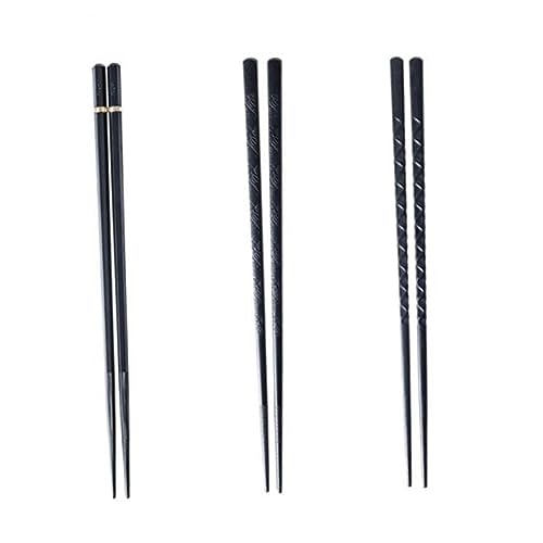 CONGARTENO 2 Paare Rutsch Essstäbchen Japanischer Stil Spitz Zulaufend Hochwertiges Chinesisches Besteck Set Spülmaschinenfest Geschenkidee für Sushi und Asiatische Küche von CONGARTENO