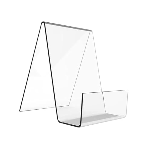 CONGARTENO 2 Stück Acryl Kalenderhalter Transparent Rutschfeste Book Stands Stabile Display Racks für Bücher und Kunstwerke Tischständer Regalhalter von CONGARTENO