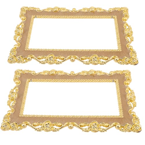 CONGARTENO 2 Stück Dekorativer Lichtschalter Abdeckungen mit Goldbraunem Rand Kreative Schutzplatte für Wände Langlebige Farbbeständige Doppelschalter Verkleidung Geeignet für Wohnzimmer und von CONGARTENO