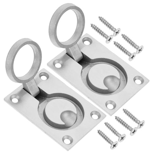 CONGARTENO 2 Stück Edelstahl Boot Lukenverschluss Versenkte Pull Ring Griffe Rostfrei Langlebig Für Yacht Türen Deck Luke von CONGARTENO
