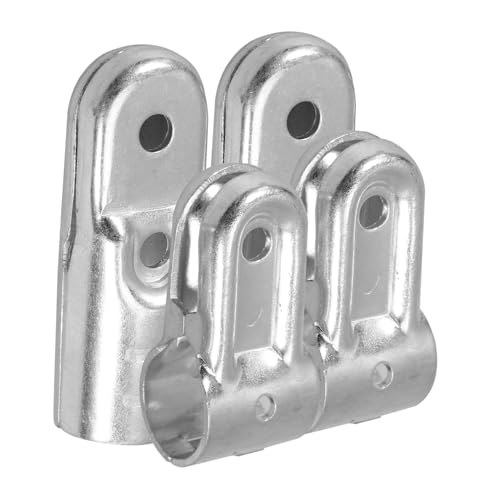 CONGARTENO 2 Stück Edelstahl End Rail Clamp Rohrverbinder Klemme für Kettenzaun und Gewächshaus Regalrohr Stabile Verbindung Rostfrei von CONGARTENO