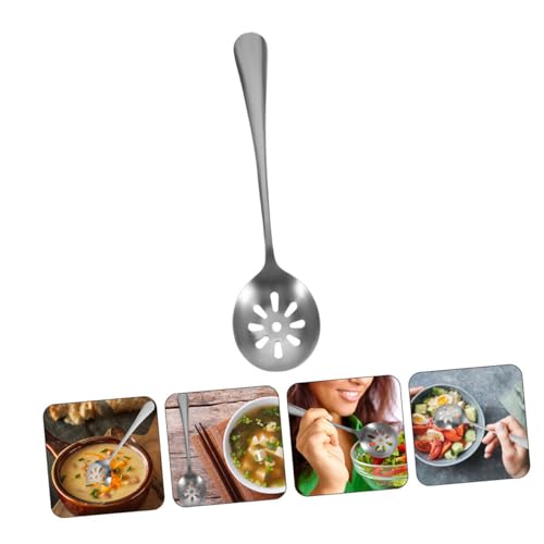 CONGARTENO 2 Stück Edelstahl Kleine Schöpfkellen mit Schlitz Langlebige Metall Servierlöffel Vielseitige Sieblöffel für Suppe und Soße Wiederverwendbare Küchenutensilien von CONGARTENO