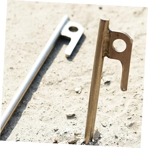 CONGARTENO 2 Stück Edelstahl Zeltheringe Korrosionsbeständig Robuste Camping Bodenanker für Zelt Pavillon Garten Outdoor Nutzung von CONGARTENO