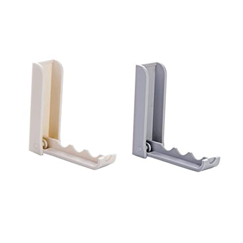 CONGARTENO 2 Stück Faltbare Wandhaken Selbstklebend ohne Bohren Platzsparende Türhänger für Jacken Handtücher Hüte Taschen Vielseitig für Bad Küche Schlafzimmer Modernes Design Beige von CONGARTENO
