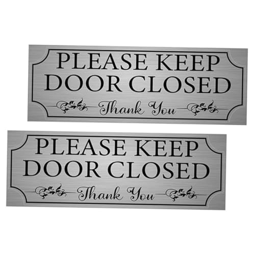 CONGARTENO 2 Stück Klebeaufkleber Türschild Bitte Tür Geschlossen Halten Aufkleber für Badezimmer Büro Lagerraum Minimalistisches Design Einfach Anzubringen Und Rückstandsfrei Entfernt von CONGARTENO