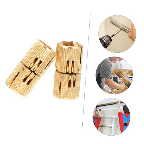 CONGARTENO 2 Stück Kupfer Türscharnier Drehbar Geräuschlose Rostfreie Verdeckte Möbelbeschläge für Schranktüren CONGARTENO 2 Stück Kupfer Türscharnier Drehbar Geräuschlose Rostfreie Verdeckte Möbelbeschläge für Schranktüren von CONGARTENO