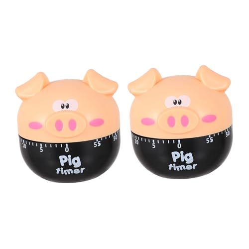 CONGARTENO 2 Stück Mechanischer Küchentimer Schweinchen Design Cartoon Timer mit Lautstarkem Alarm Präziser Zeitschaltuhr für Kochen Backen Robust und Einfach zu Bedienen Zuverlässiger CONGARTENO 2 Stück Mechanischer Küchentimer Schweinchen Design Cartoon Timer mit Lautstarkem Alarm Präziser Zeitschaltuhr für Kochen Backen Robust und Einfach zu Bedienen Zuverlässiger von CONGARTENO