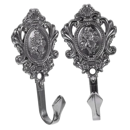 CONGARTENO 2 Stück Metall Garderobenhaken Wandmontage Glänzend Dunkles Finish Stilvoller Aufbewahrungs haken für Mäntel Hüte Taschen Robustes Zinklegierung material Modernes Wohn von CONGARTENO