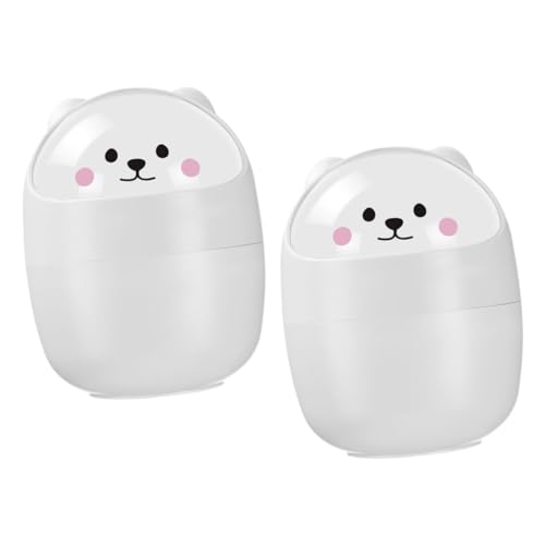 CONGARTENO 2 Stück Mini Tischmülleimer mit Deckel Tragbarer Kleiner Abfalleimer für Büro und Wohnzimmer Kompakter Papierkorb zur Aufbewahrung Geruchsdichter Desktop Wastebasket Teiliges Weiß CONGARTENO 2 Stück Mini Tischmülleimer mit Deckel Tragbarer Kleiner Abfalleimer für Büro und Wohnzimmer Kompakter Papierkorb zur Aufbewahrung Geruchsdichter Desktop Wastebasket Teiliges Weiß von CONGARTENO