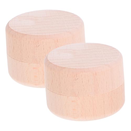 CONGARTENO 2 Stück Natürliche Holz-aufbewahrungsbox für Babyzähne und Nabelschnur Luftdicht Verschlossen Langlebiger Schutz für Erste Zähnchen und Erstes Haar für Shower und Erinnerungen von CONGARTENO
