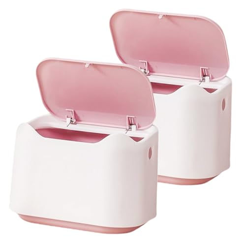 CONGARTENO 2 Stück Press Mülleimer Desktop Müllbehälter mit Deckel Kompakt Schreibtisch Abfalleimer für Büro Küche Wohnzimmer Schlafzimmer CONGARTENO 2 Stück Press Mülleimer Desktop Müllbehälter mit Deckel Kompakt Schreibtisch Abfalleimer für Büro Küche Wohnzimmer Schlafzimmer von CONGARTENO